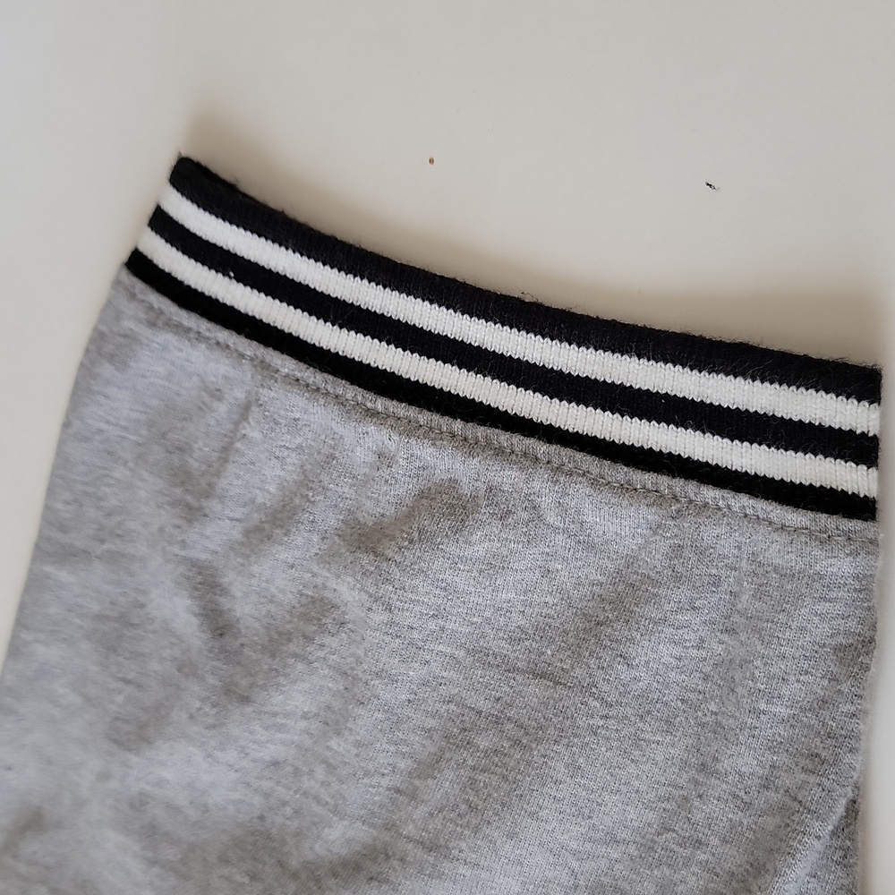 Amanda Smith Sport Tee Women Heather Gray Striped Neckline Short Sleeve Large - Picture 5 of 10